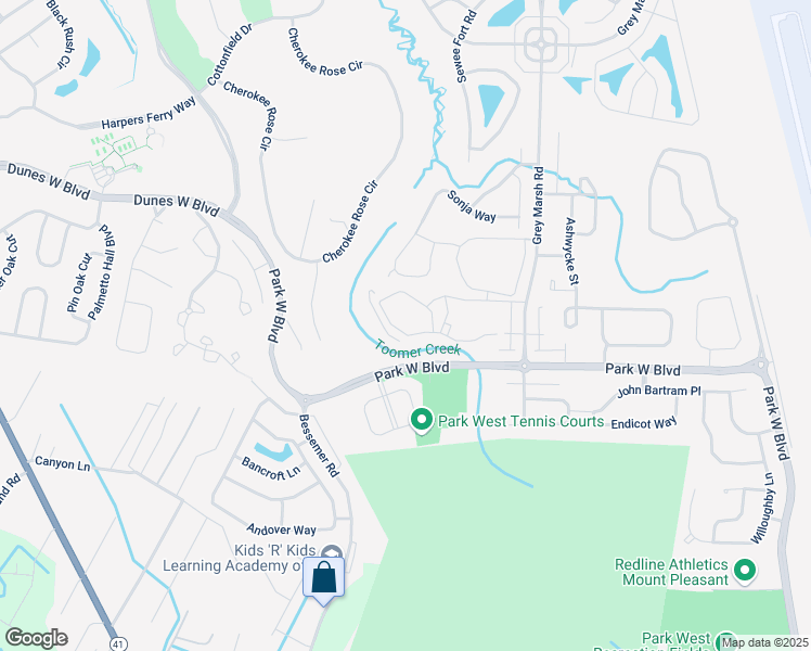 map of restaurants, bars, coffee shops, grocery stores, and more near 1416 Basildon Road in Mount Pleasant