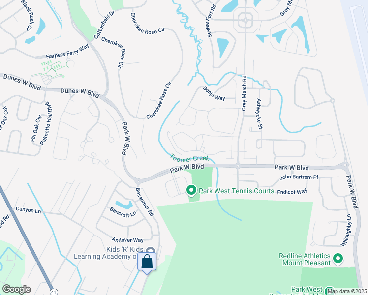 map of restaurants, bars, coffee shops, grocery stores, and more near 1409 Basildon Road in Mount Pleasant