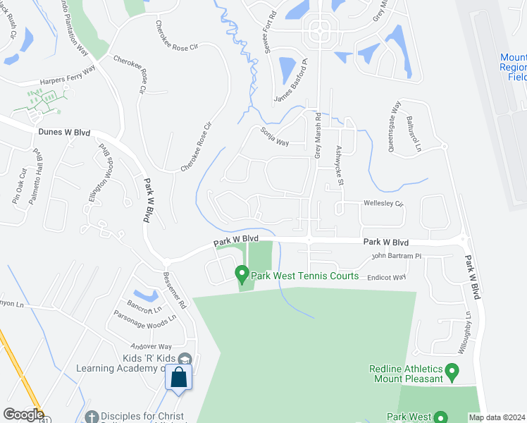 map of restaurants, bars, coffee shops, grocery stores, and more near 1723 Basildon Road in Mount Pleasant