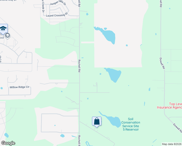 map of restaurants, bars, coffee shops, grocery stores, and more near 2725 Rocki-Dell Lane in Rockwall