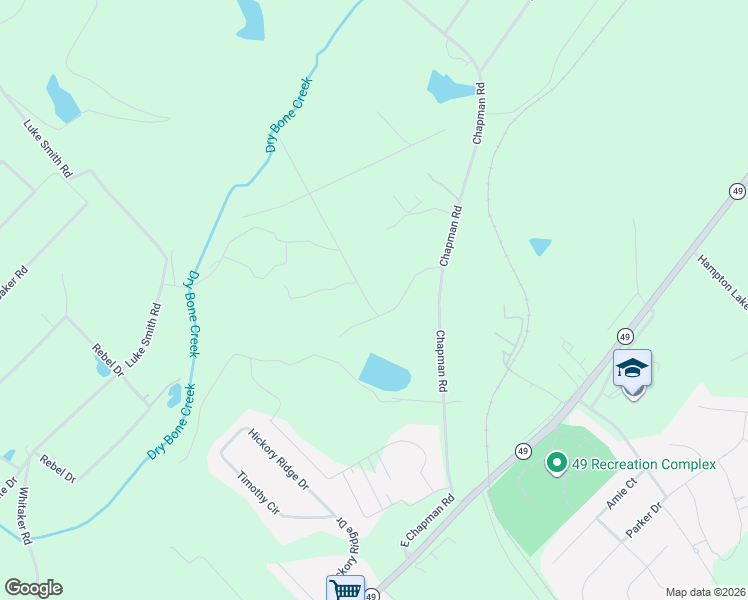 map of restaurants, bars, coffee shops, grocery stores, and more near 249 Chapman Crossing Court in Macon