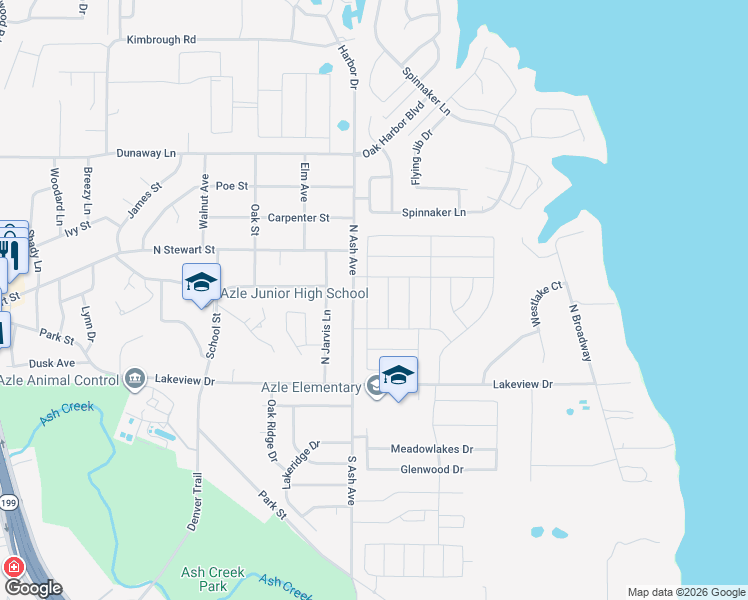 map of restaurants, bars, coffee shops, grocery stores, and more near 100-298 North Ash Avenue in Azle