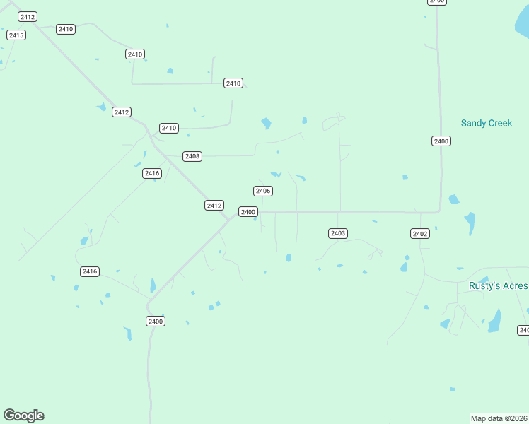 map of restaurants, bars, coffee shops, grocery stores, and more near 9556 County Road 2400 in Quinlan