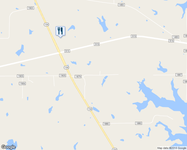 map of restaurants, bars, coffee shops, grocery stores, and more near County Road 1879 in Yantis
