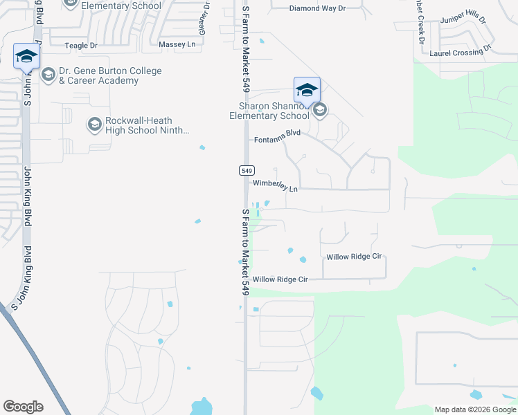 map of restaurants, bars, coffee shops, grocery stores, and more near 3006 San Marcos Drive in Rockwall