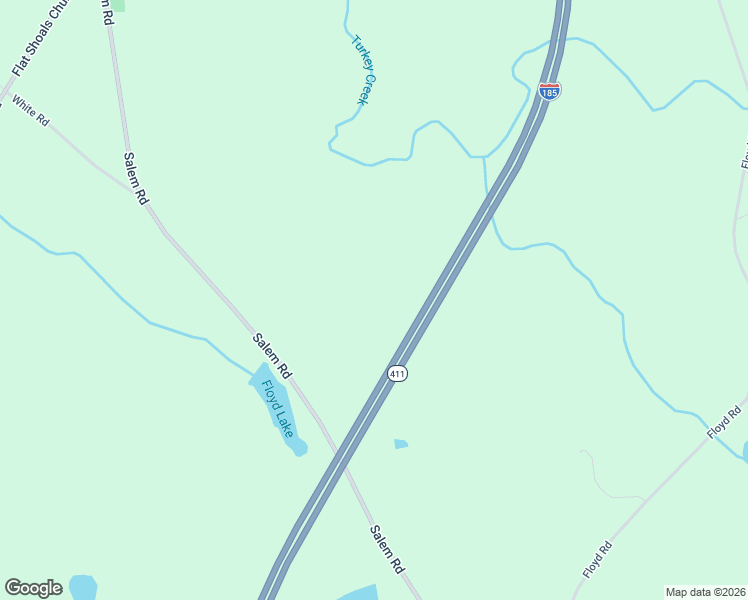 map of restaurants, bars, coffee shops, grocery stores, and more near 3199 Salem Road in Pine Mountain