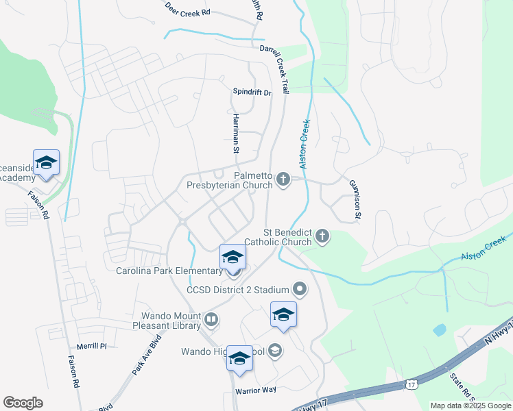 map of restaurants, bars, coffee shops, grocery stores, and more near 1368 Crane Creek Drive in Mount Pleasant