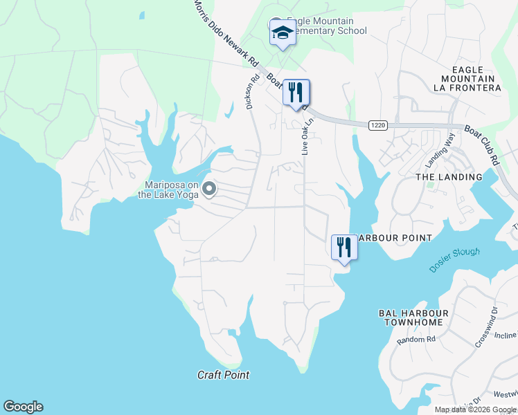 map of restaurants, bars, coffee shops, grocery stores, and more near 4555 Herring Drive in Fort Worth