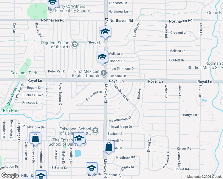 map of restaurants, bars, coffee shops, grocery stores, and more near 4233 Reaumur Drive in Dallas