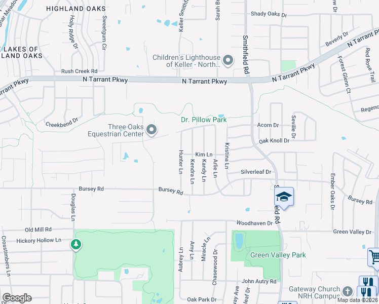 map of restaurants, bars, coffee shops, grocery stores, and more near 8000 Kim Lane in North Richland Hills