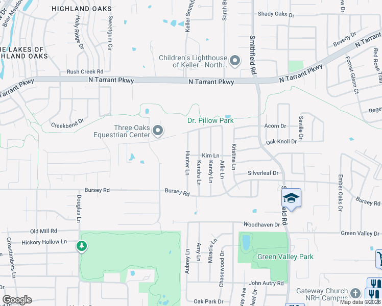 map of restaurants, bars, coffee shops, grocery stores, and more near 8000 Kim Lane in North Richland Hills