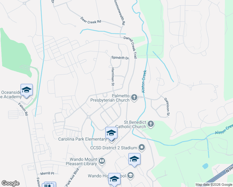 map of restaurants, bars, coffee shops, grocery stores, and more near 3721 Maidstone Drive in Mount Pleasant