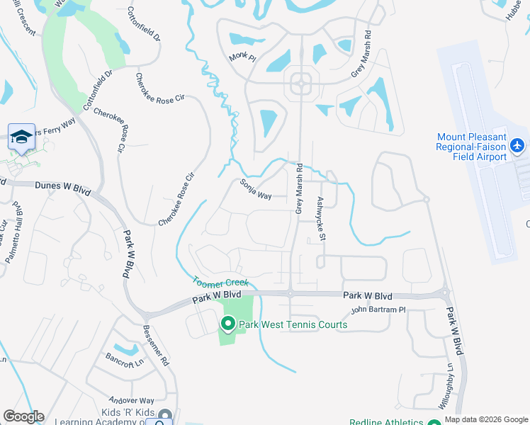 map of restaurants, bars, coffee shops, grocery stores, and more near 3236 Tradition Circle in Mount Pleasant