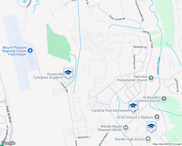 map of restaurants, bars, coffee shops, grocery stores, and more near 3492 Wilkes Way in Mount Pleasant