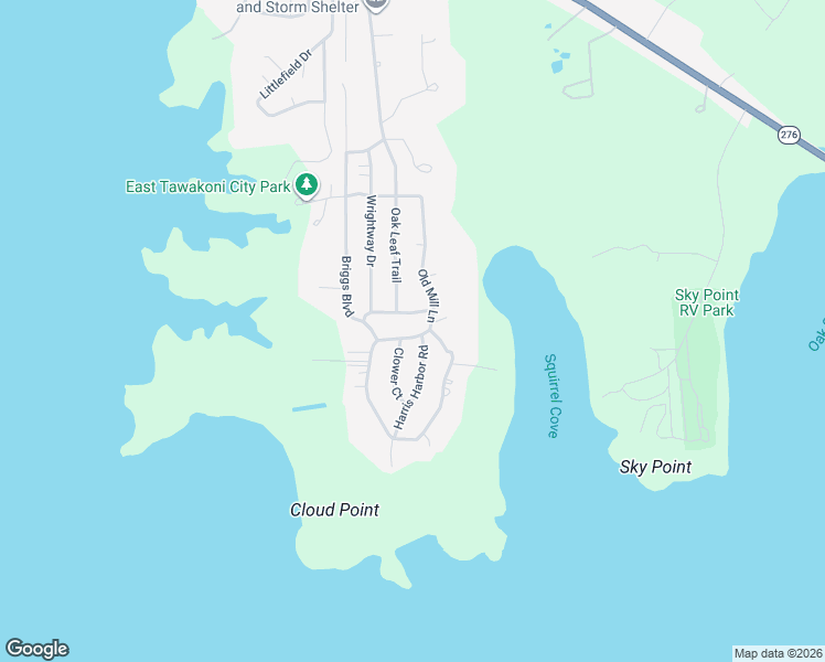 map of restaurants, bars, coffee shops, grocery stores, and more near 500-612 English Crossing in East Tawakoni