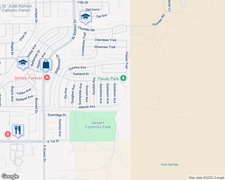 map of restaurants, bars, coffee shops, grocery stores, and more near 600 Sunbeam Avenue in Alamogordo