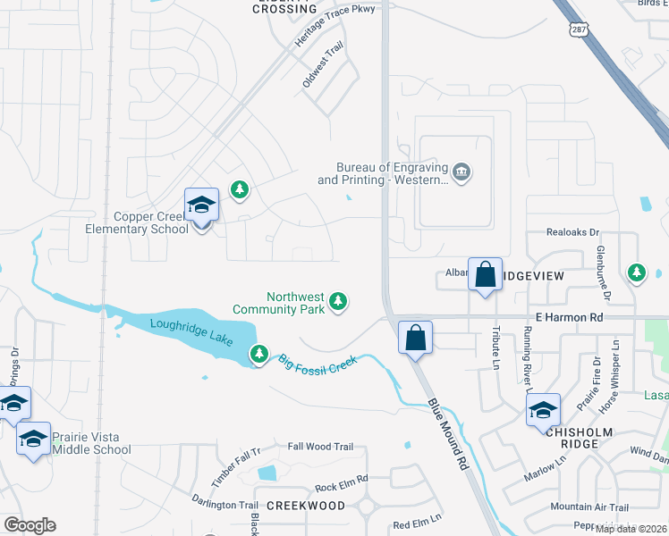 map of restaurants, bars, coffee shops, grocery stores, and more near 8701 Landergin Mesa Drive in Fort Worth