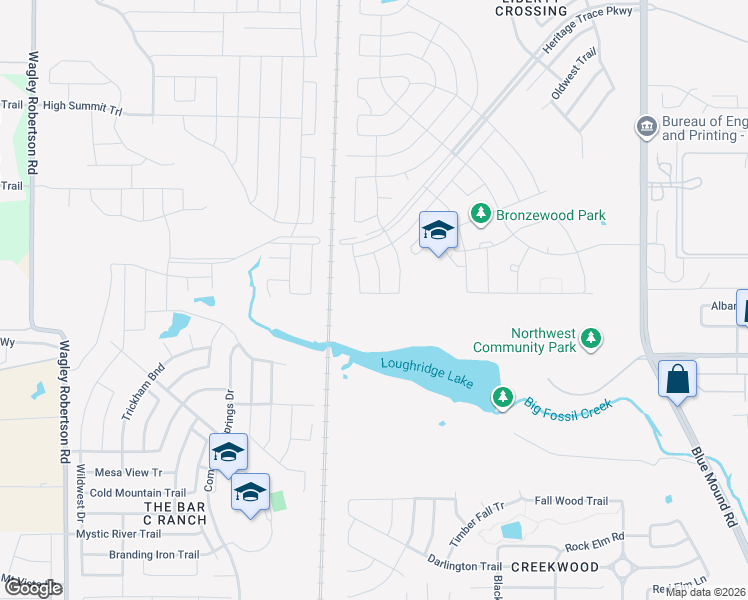 map of restaurants, bars, coffee shops, grocery stores, and more near in Fort Worth