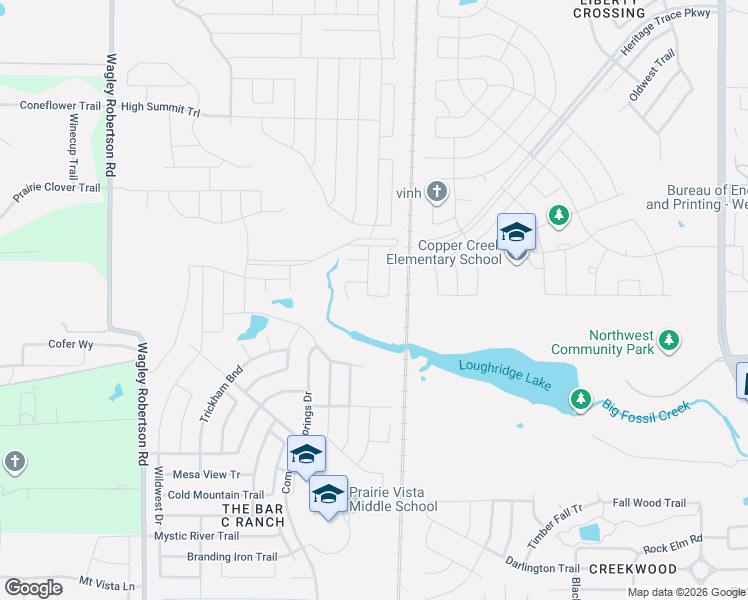 map of restaurants, bars, coffee shops, grocery stores, and more near 9100 Wagley Robertson Road in Fort Worth