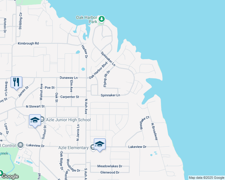 map of restaurants, bars, coffee shops, grocery stores, and more near 1400 Flying Jib Drive in Azle