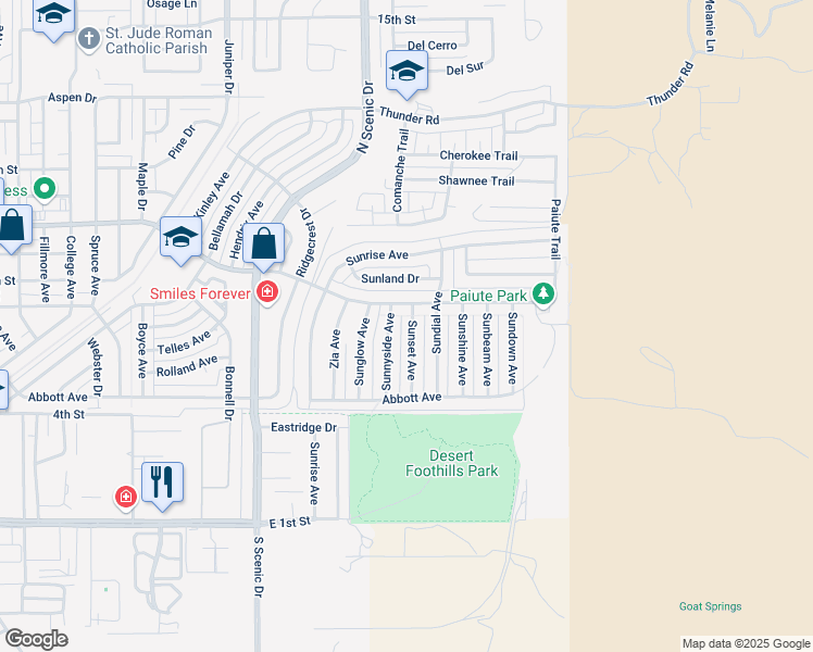 map of restaurants, bars, coffee shops, grocery stores, and more near 603 Sunset Avenue in Alamogordo
