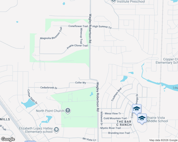 map of restaurants, bars, coffee shops, grocery stores, and more near 8900 Wagley Robertson Road in Fort Worth