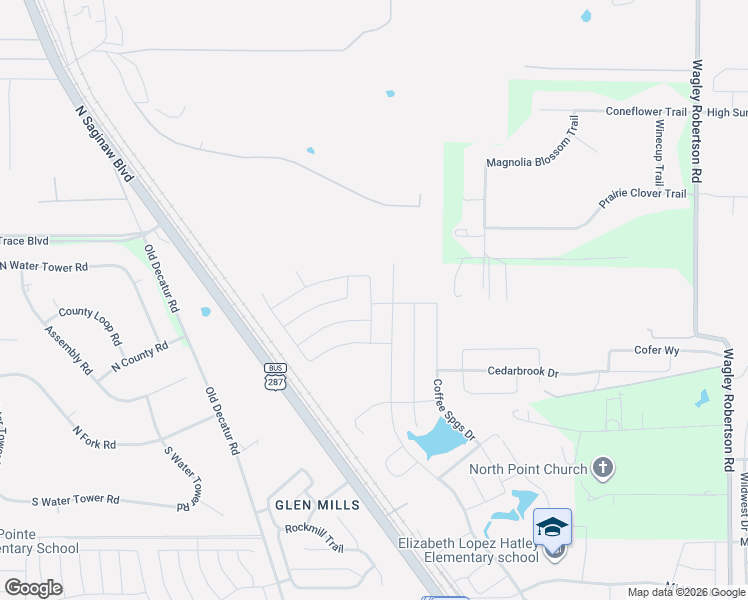 map of restaurants, bars, coffee shops, grocery stores, and more near 8801 Magnolia Blossom Trail in Fort Worth
