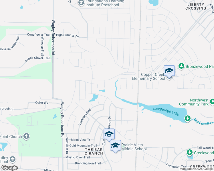 map of restaurants, bars, coffee shops, grocery stores, and more near 8900 Wagley Robertson Road in Fort Worth