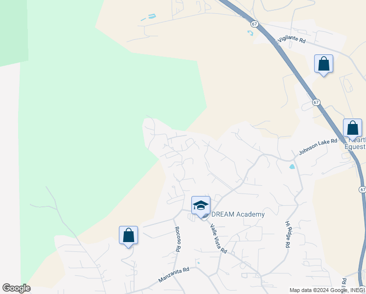 map of restaurants, bars, coffee shops, grocery stores, and more near 11957 Rocoso Road in Lakeside