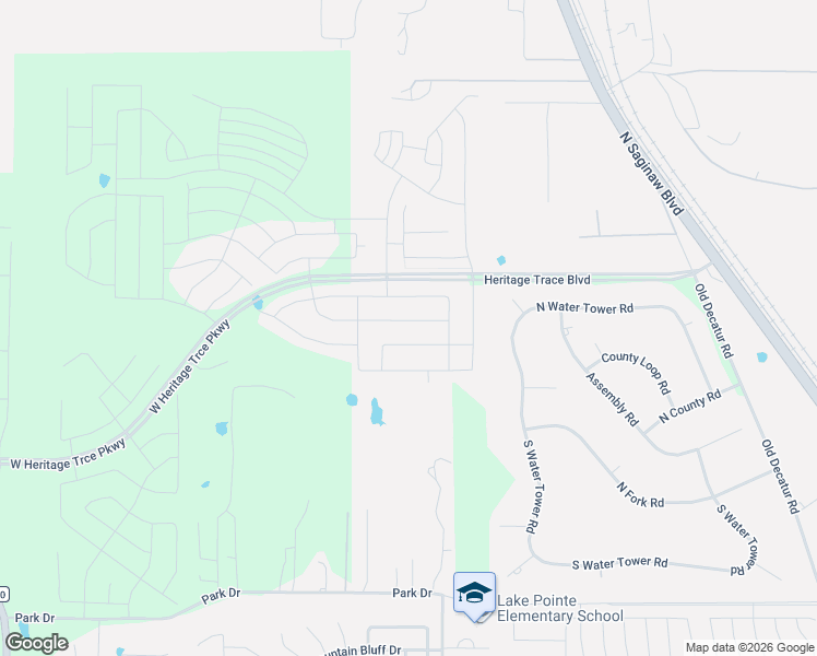 map of restaurants, bars, coffee shops, grocery stores, and more near 8416 North Water Tower Road in Saginaw