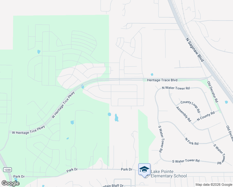 map of restaurants, bars, coffee shops, grocery stores, and more near 10151 North Saginaw Boulevard in Fort Worth