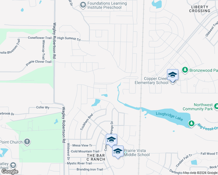 map of restaurants, bars, coffee shops, grocery stores, and more near 8900 Wagley Robertson Road in Fort Worth
