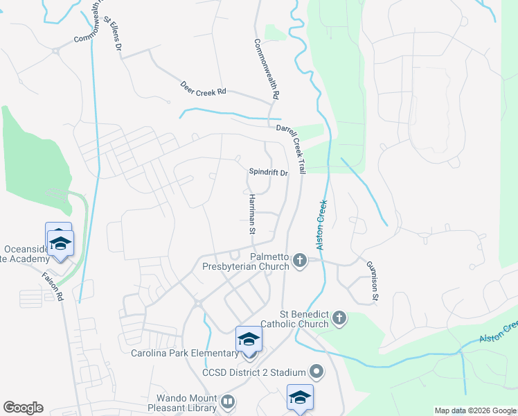 map of restaurants, bars, coffee shops, grocery stores, and more near 3721 Orion Lane in Mount Pleasant