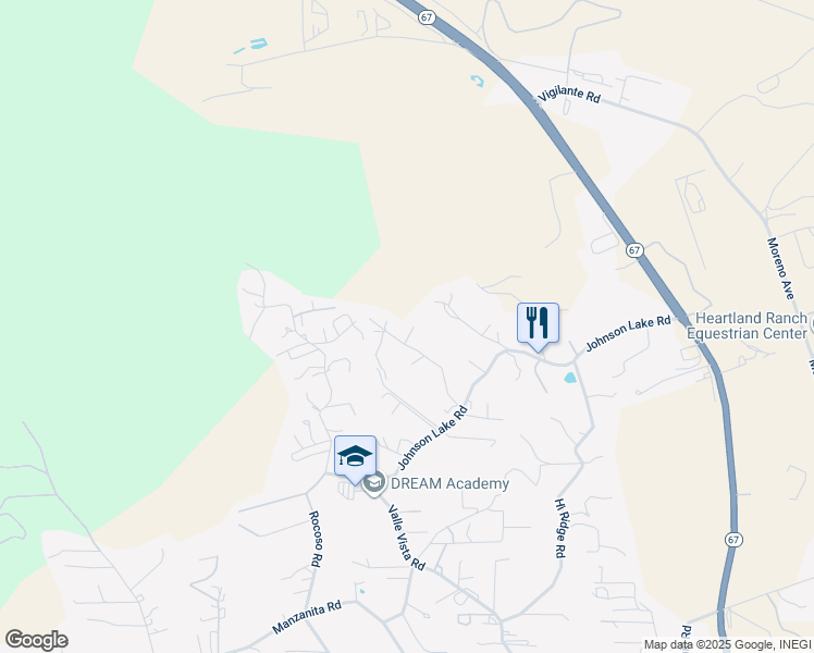 map of restaurants, bars, coffee shops, grocery stores, and more near 11544 Cerro De Paz in Lakeside