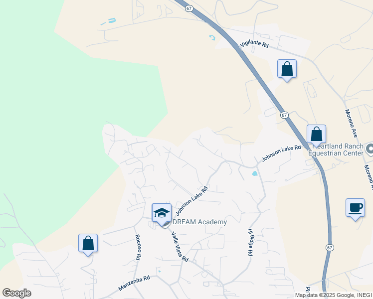 map of restaurants, bars, coffee shops, grocery stores, and more near 11544 Cerro De Paz in Lakeside