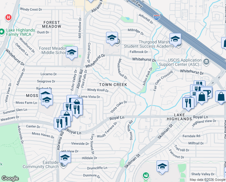 map of restaurants, bars, coffee shops, grocery stores, and more near in Dallas