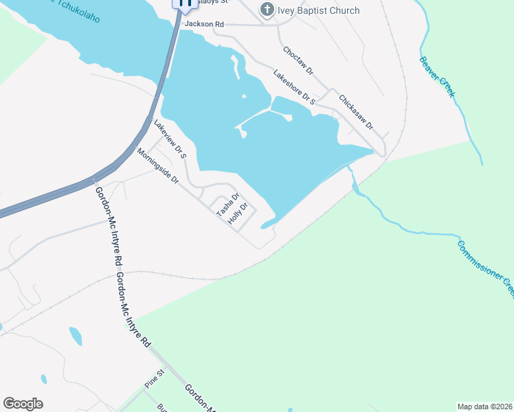 map of restaurants, bars, coffee shops, grocery stores, and more near 159 Lakeview Drive South in Ivey