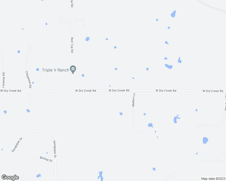 map of restaurants, bars, coffee shops, grocery stores, and more near West Dry Creek Road in Weatherford