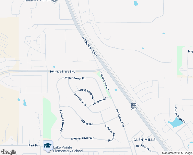 map of restaurants, bars, coffee shops, grocery stores, and more near 8008 North Water Tower Road in Saginaw