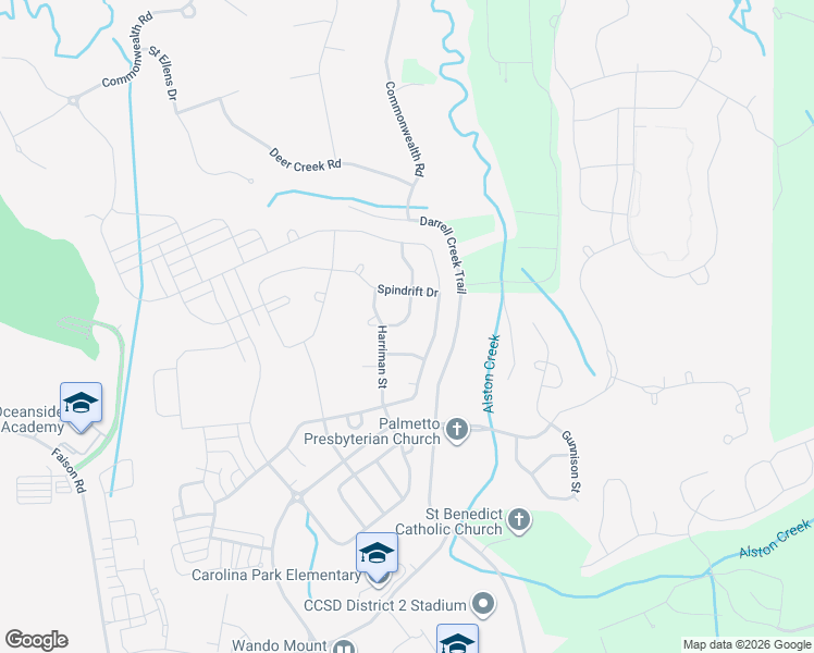 map of restaurants, bars, coffee shops, grocery stores, and more near 3721 Orion Lane in Mount Pleasant
