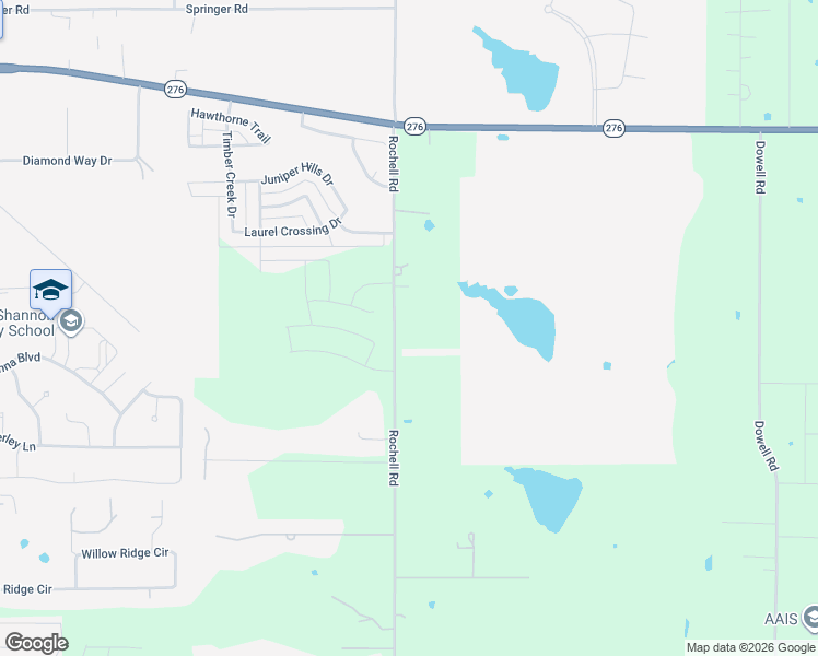 map of restaurants, bars, coffee shops, grocery stores, and more near 3581 Rochelle Road in Rockwall