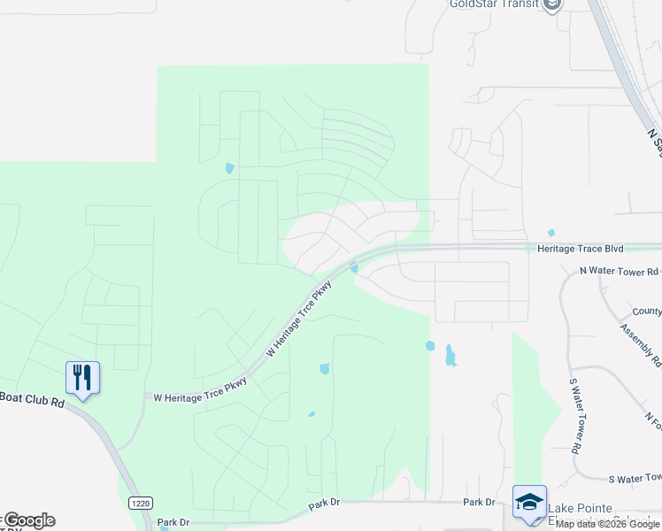 map of restaurants, bars, coffee shops, grocery stores, and more near 10151 North Saginaw Boulevard in Fort Worth