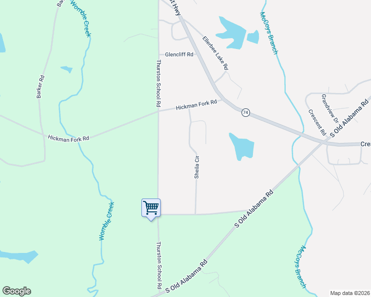 map of restaurants, bars, coffee shops, grocery stores, and more near 183 Sheila Circle in Thomaston