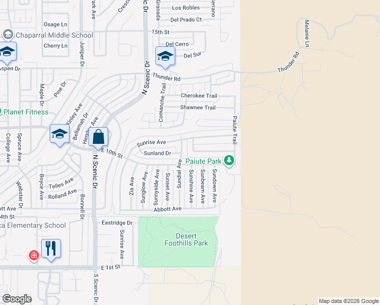 map of restaurants, bars, coffee shops, grocery stores, and more near 1002 Sundial Avenue in Alamogordo