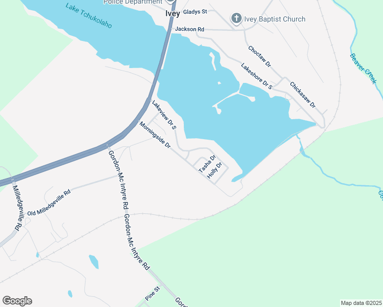 map of restaurants, bars, coffee shops, grocery stores, and more near 104 Azalea Drive in Ivey