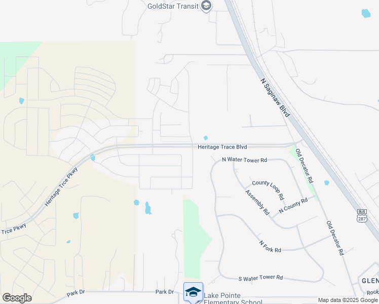 map of restaurants, bars, coffee shops, grocery stores, and more near 9509 Water Tower Court North in Saginaw