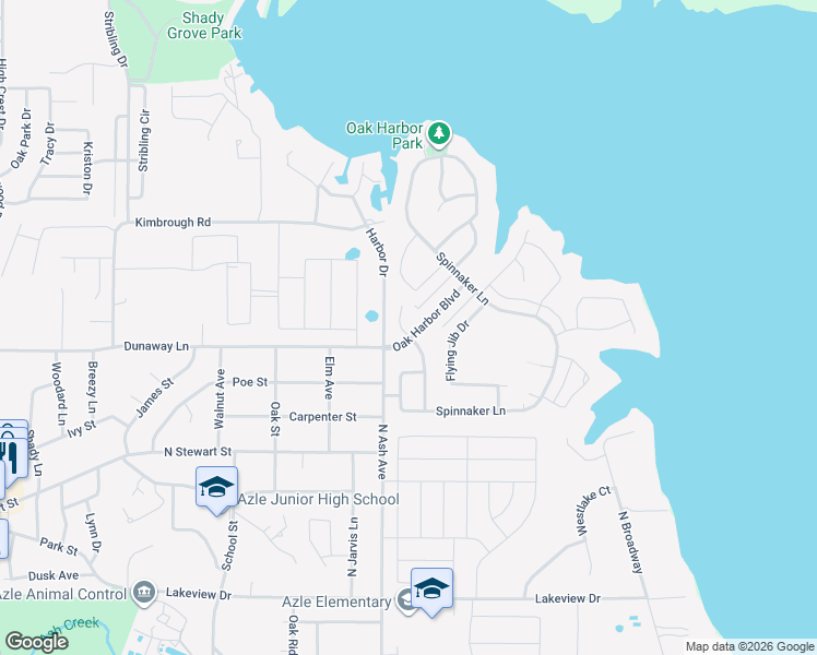 map of restaurants, bars, coffee shops, grocery stores, and more near 1209 Oak Harbor Boulevard in Azle
