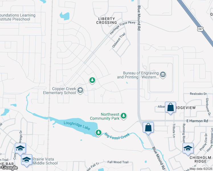 map of restaurants, bars, coffee shops, grocery stores, and more near 545 Palmito Ranch Road in Fort Worth