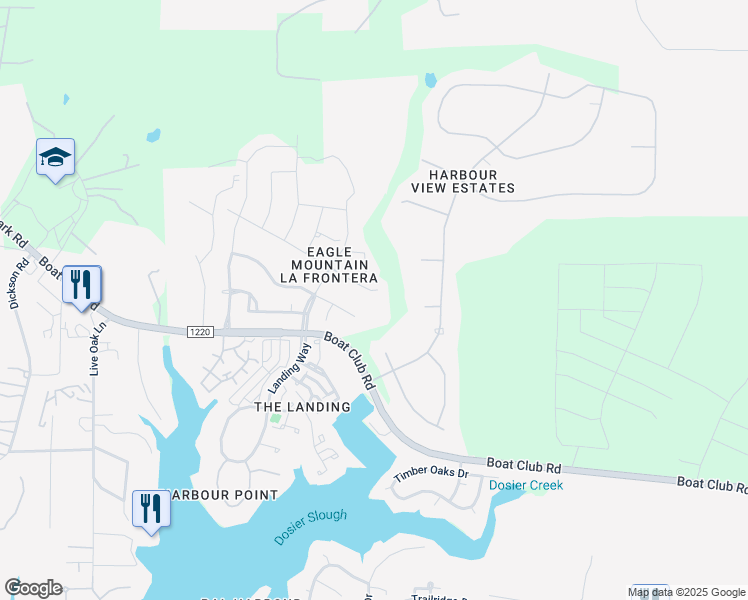 map of restaurants, bars, coffee shops, grocery stores, and more near 4001 Rancho Milagro Drive in Fort Worth