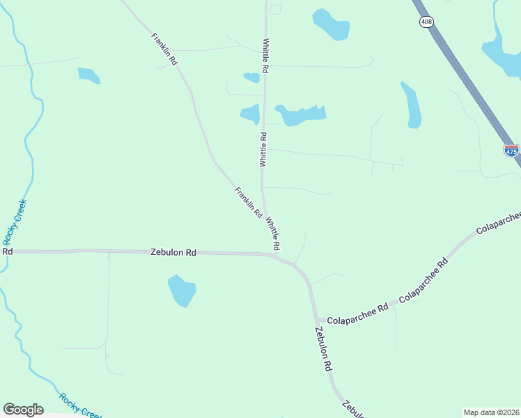 map of restaurants, bars, coffee shops, grocery stores, and more near 7660 Whittle Road in Macon